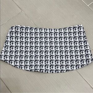 DEVON WINDSOR Navy & White Houndstooth Textured Bandeau